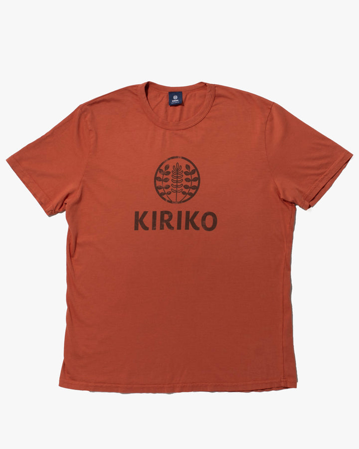 Kiriko Original Tee, 6oz Cotton, Printed Logo, Custom-Dyed, Orange