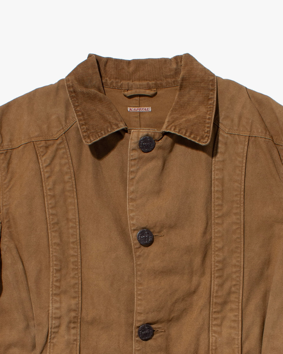 Japanese Repro Jacket, Kapital, Tan with Striped Belt - L – Kiriko