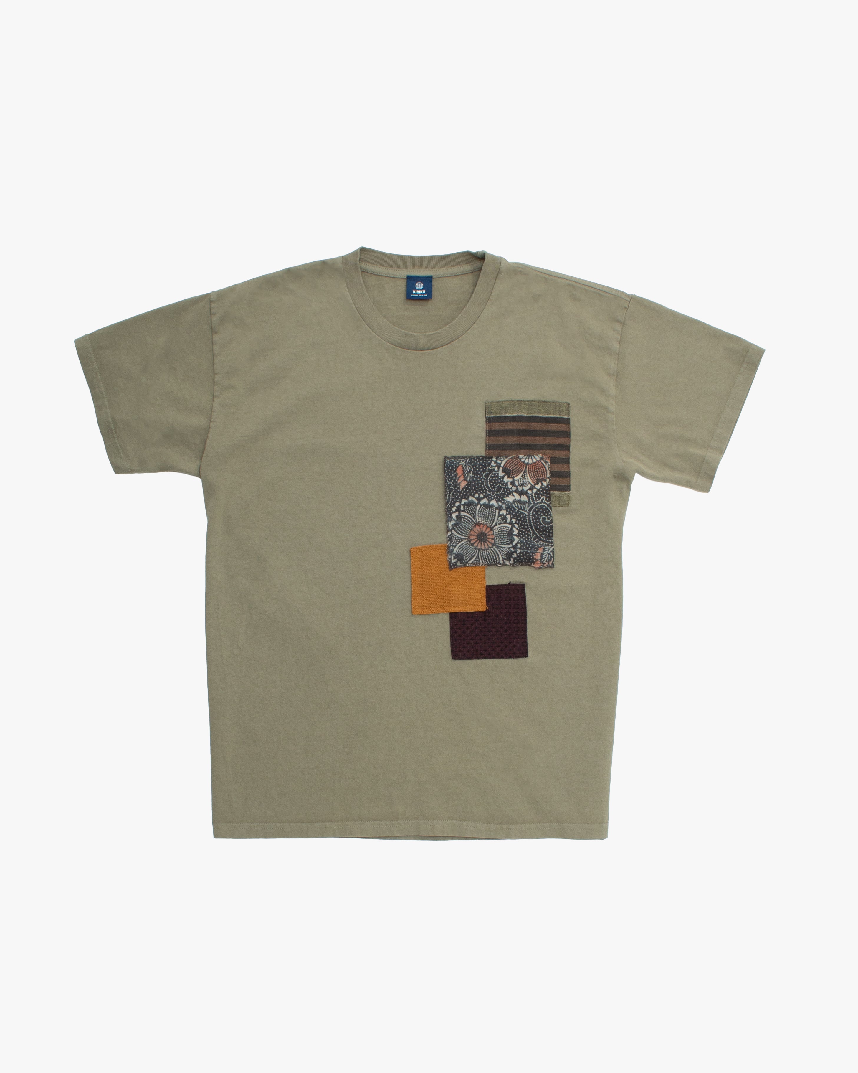 kiriko Kiriko Original Tee, 8 oz Cotton, Patched Tee, Light Green