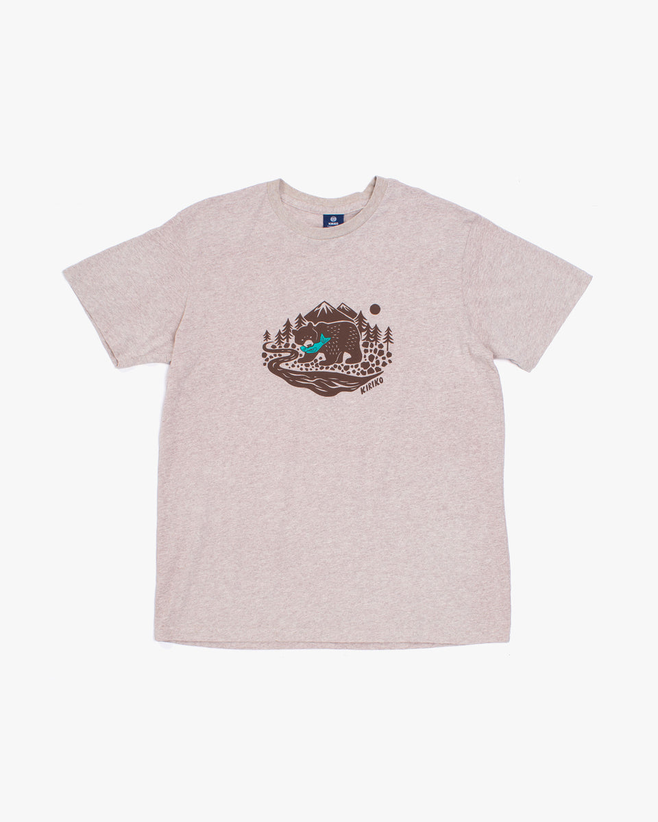 Kiriko Original Tee, 4 oz. US Made, Kuma with Embroidered Fish