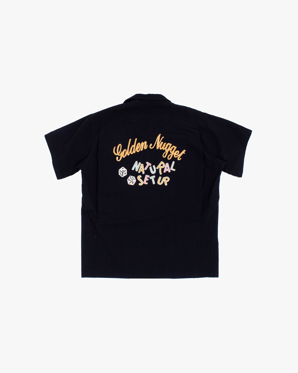 Japanese Repro Short-Sleeve Shirt, L, Sugar Cane, Golden Nugget