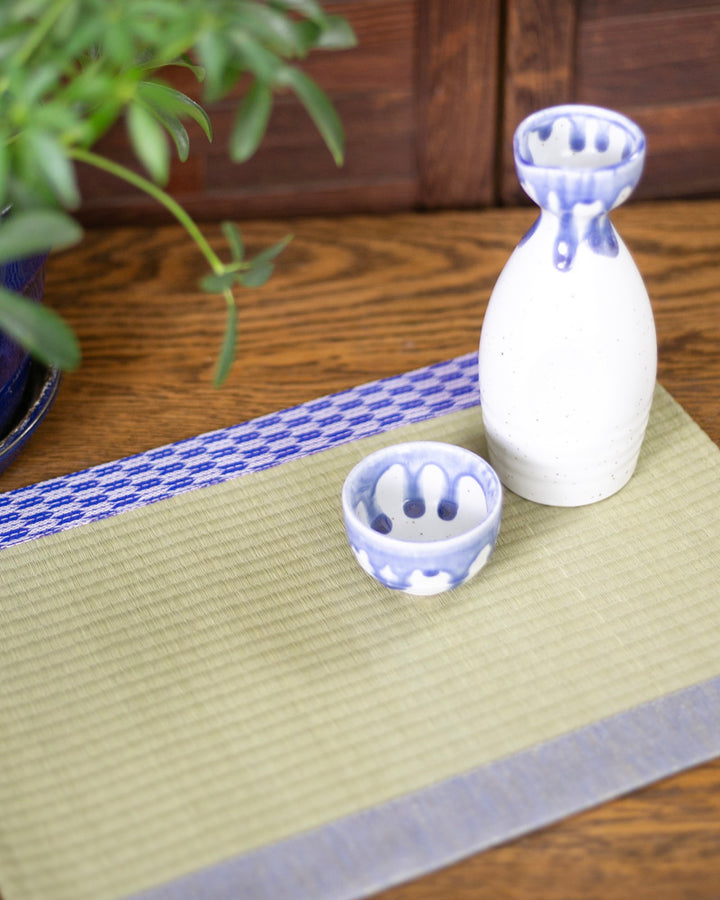 Matsuba Tatami, Table Mat, Blue Yagasuri