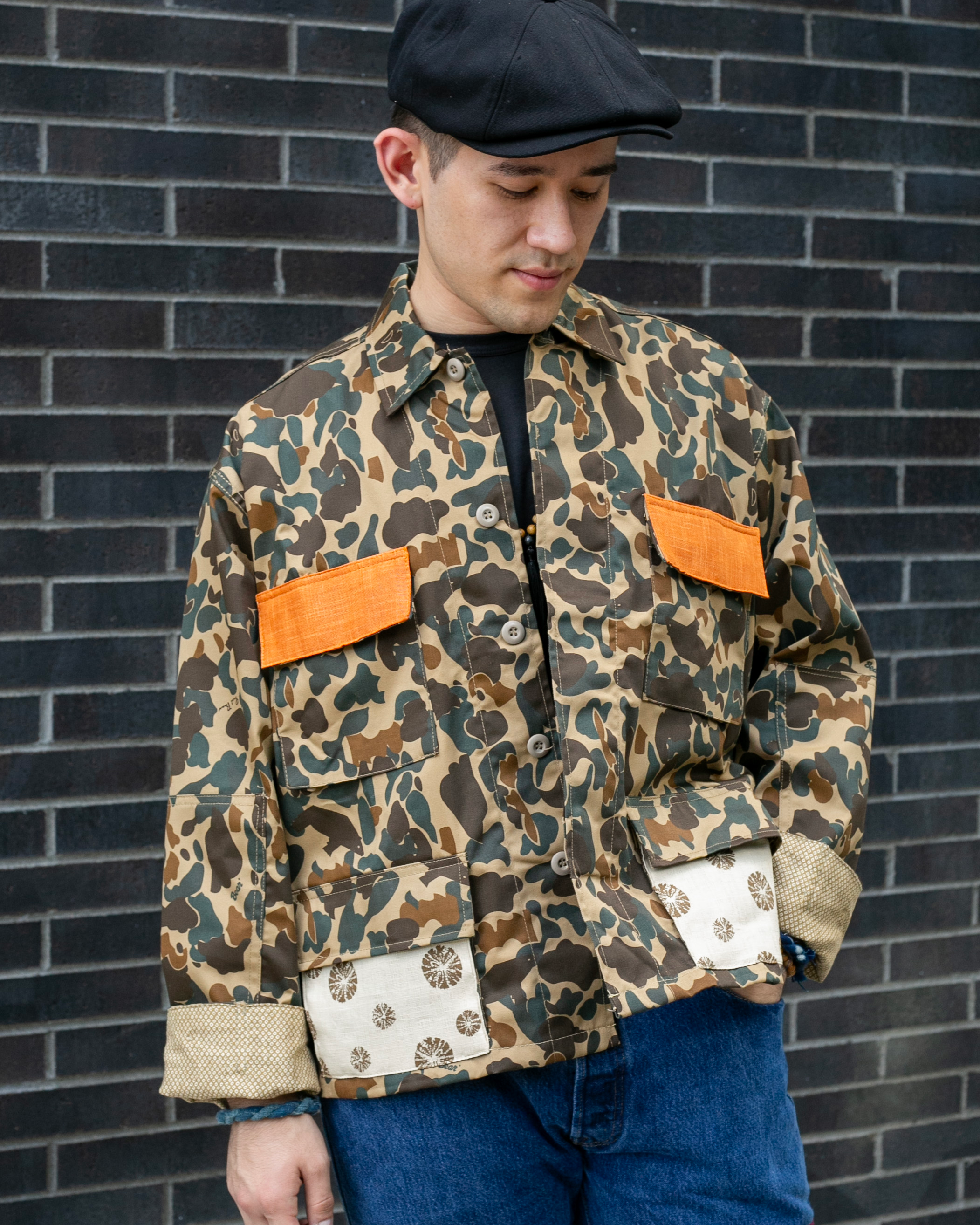 Kiriko Custom Military Jacket, Camo Patched, Obi Phoenix #1