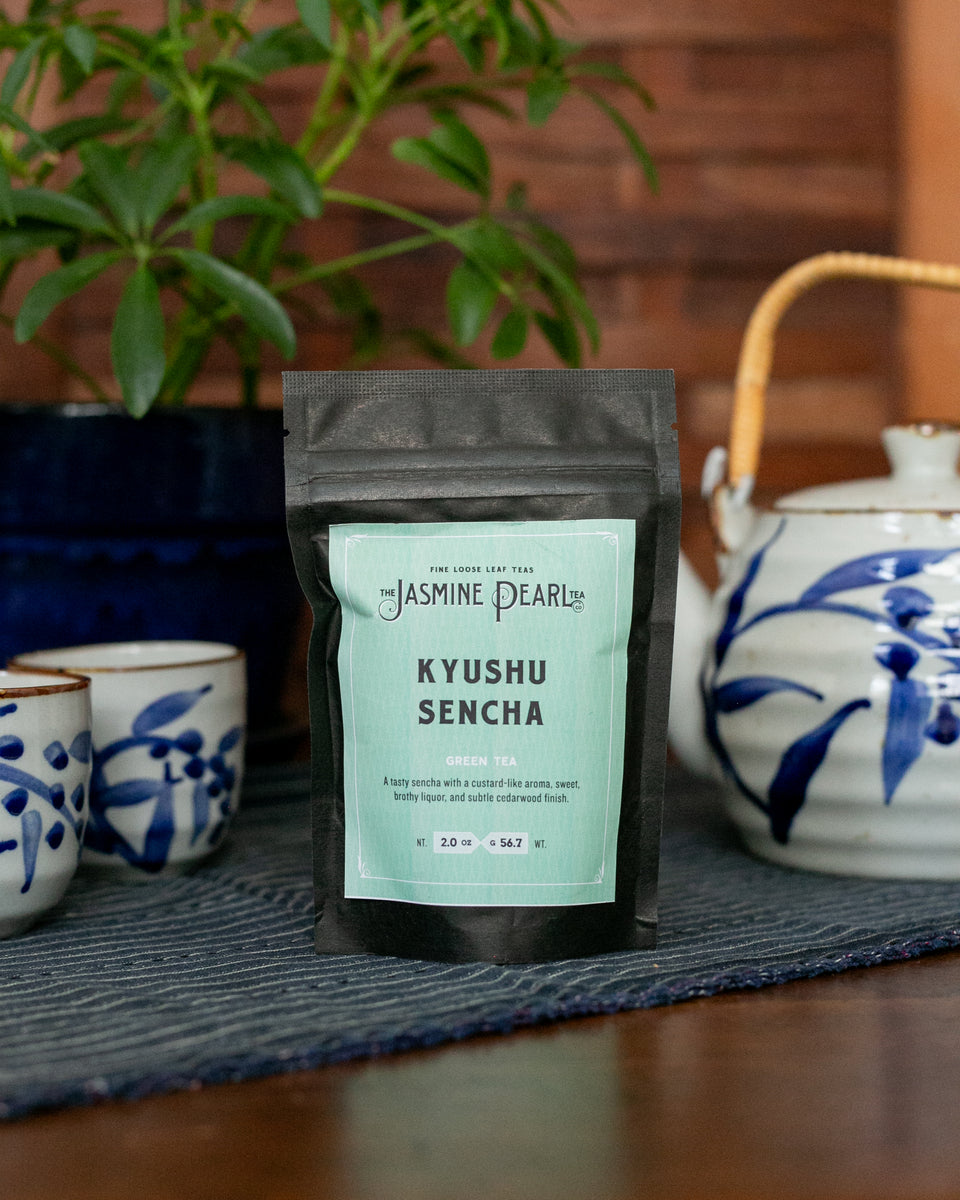 The Jasmine Pearl Tea, Loose Leaf, Kyushu Sencha Green Tea Kiriko Made
