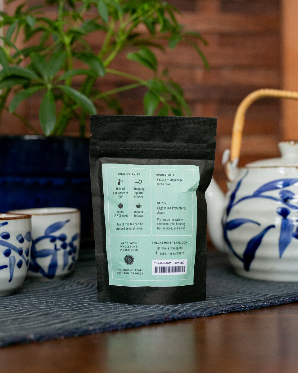 Tea Leaf, The Jasmine Pearl Tea, Kyushu Sencha Green Tea Kiriko Made