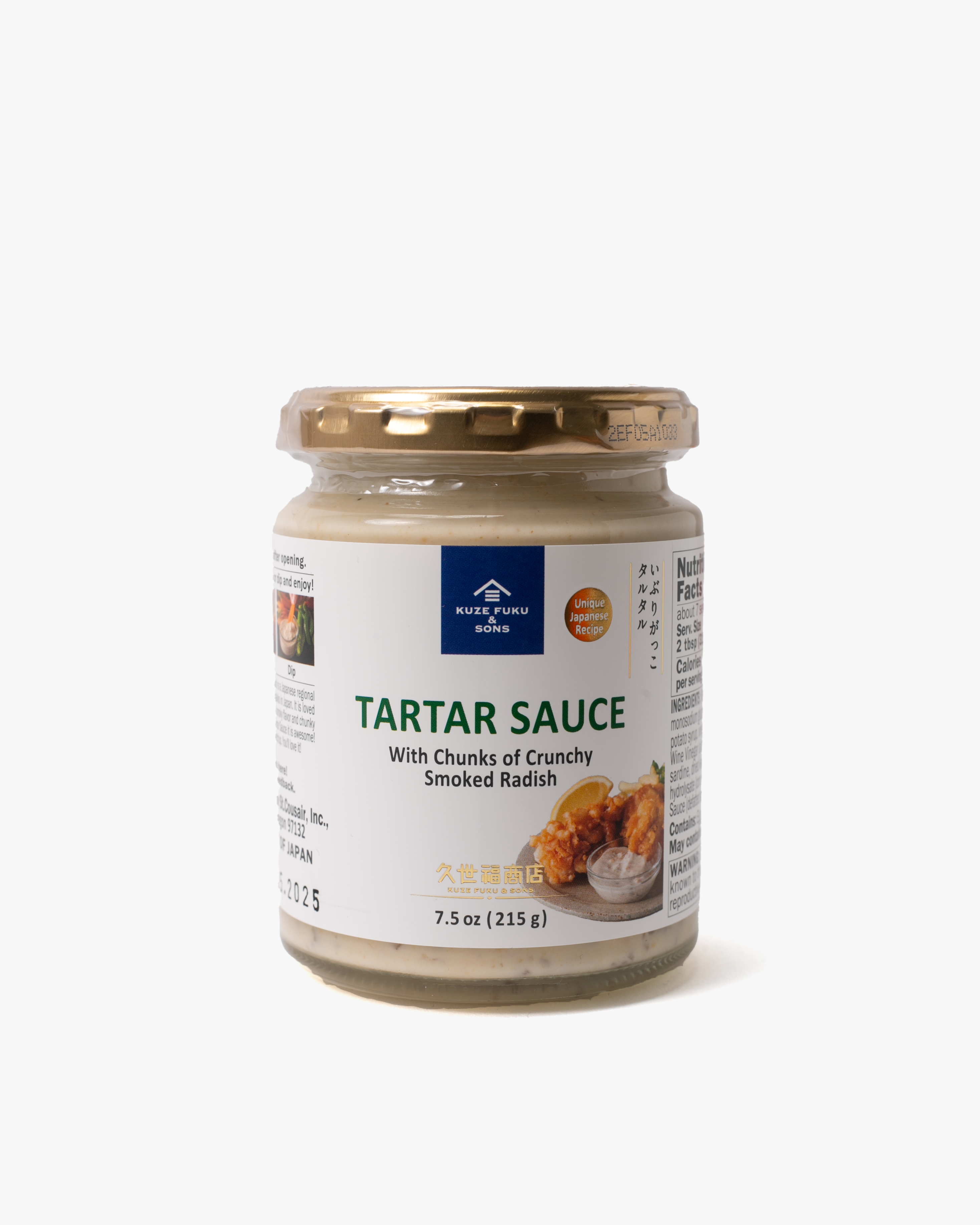 TSUYAKAO α 40g 3個 Kuze Fuku, Tartar Sauce With Smoked Radish – Kiriko Made