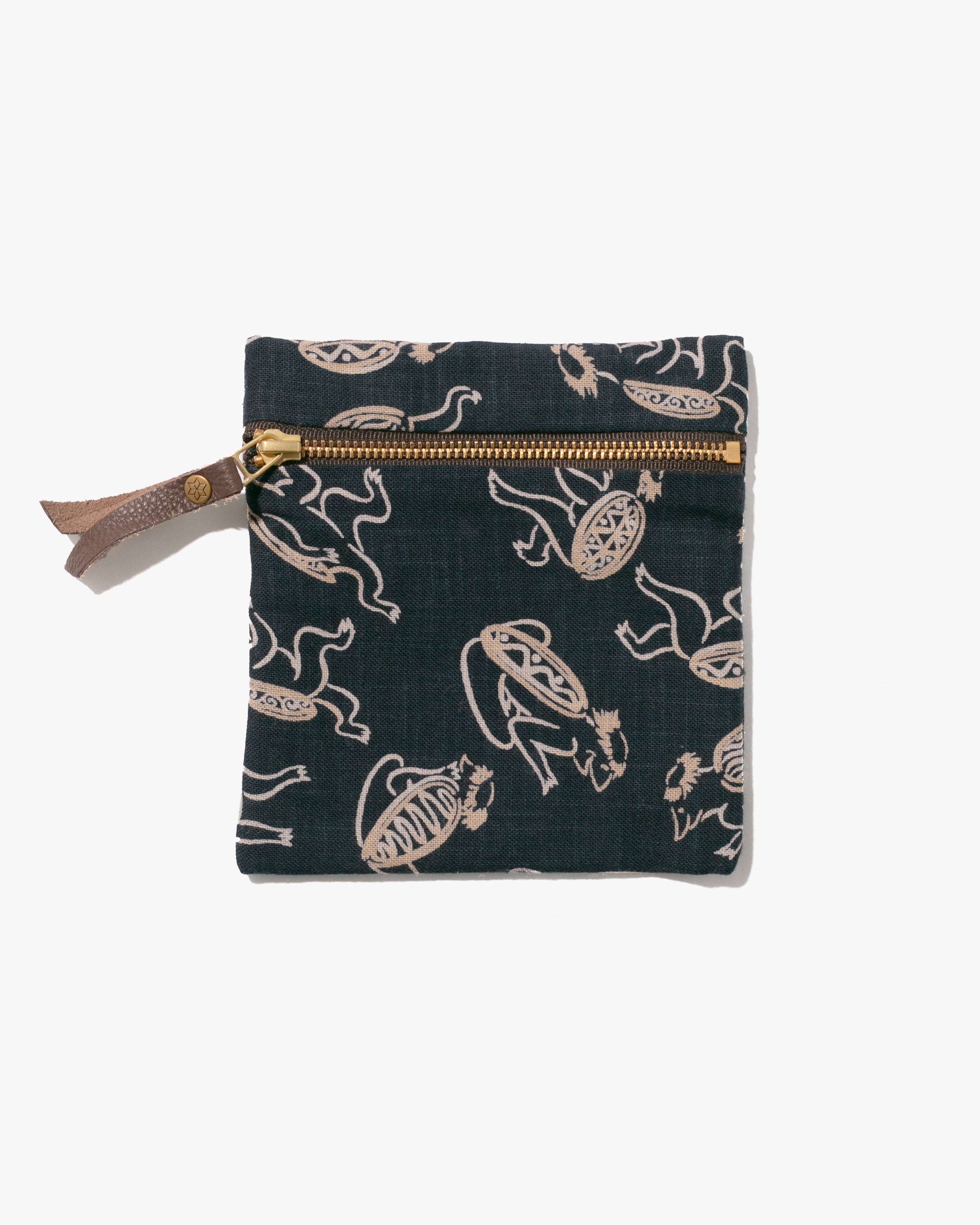 Kiriko Original Flat Zipper Pouch, Small, Kappa