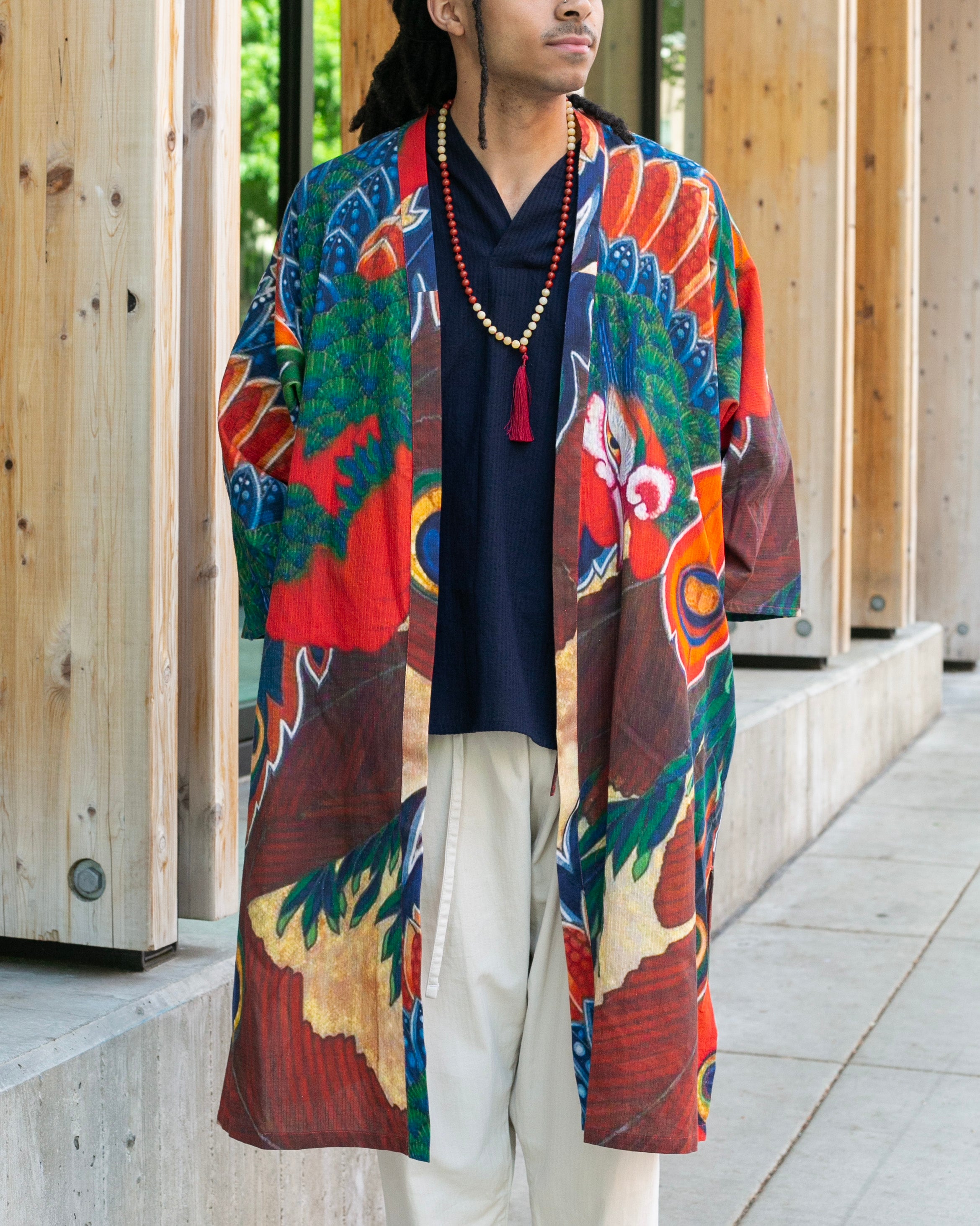 Wa-Modern, Haori, Robe, Houou, Men