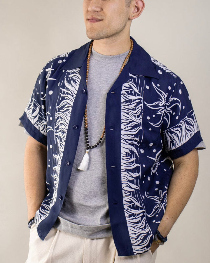 Japanese Repro Shirt, Aloha Short Sleeve, Sun Surf Brand, Underwater - M