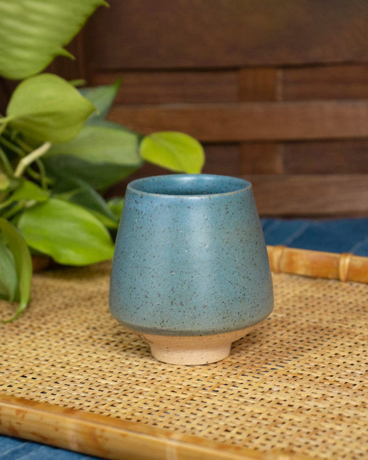 Kelly Pottery Yunomi, Speckled Teal
