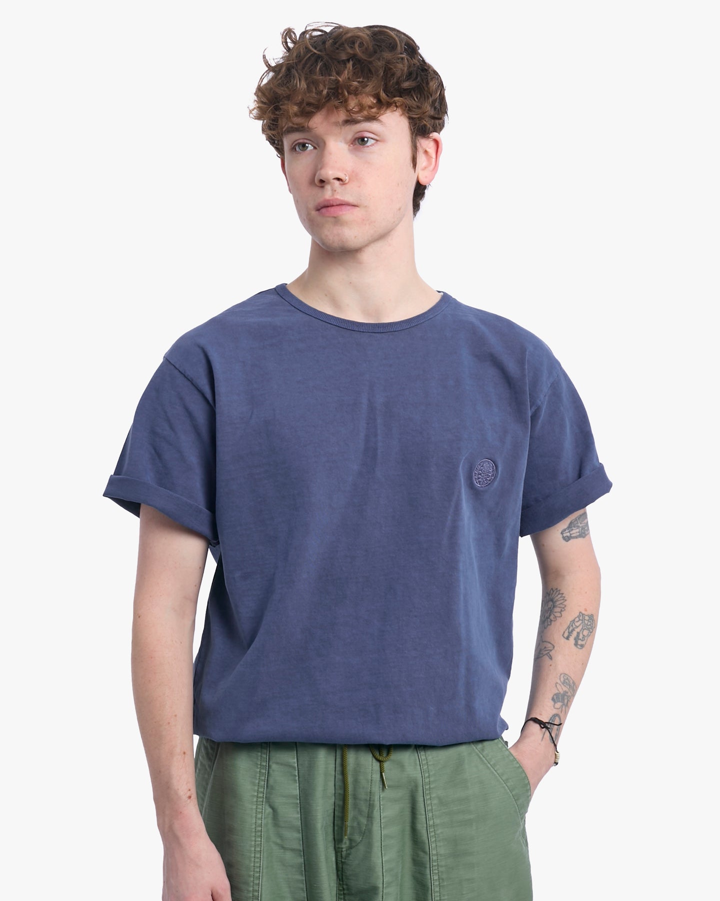 Kiriko Original Logo Embroidered T-Shirt, Blue – Kiriko Made