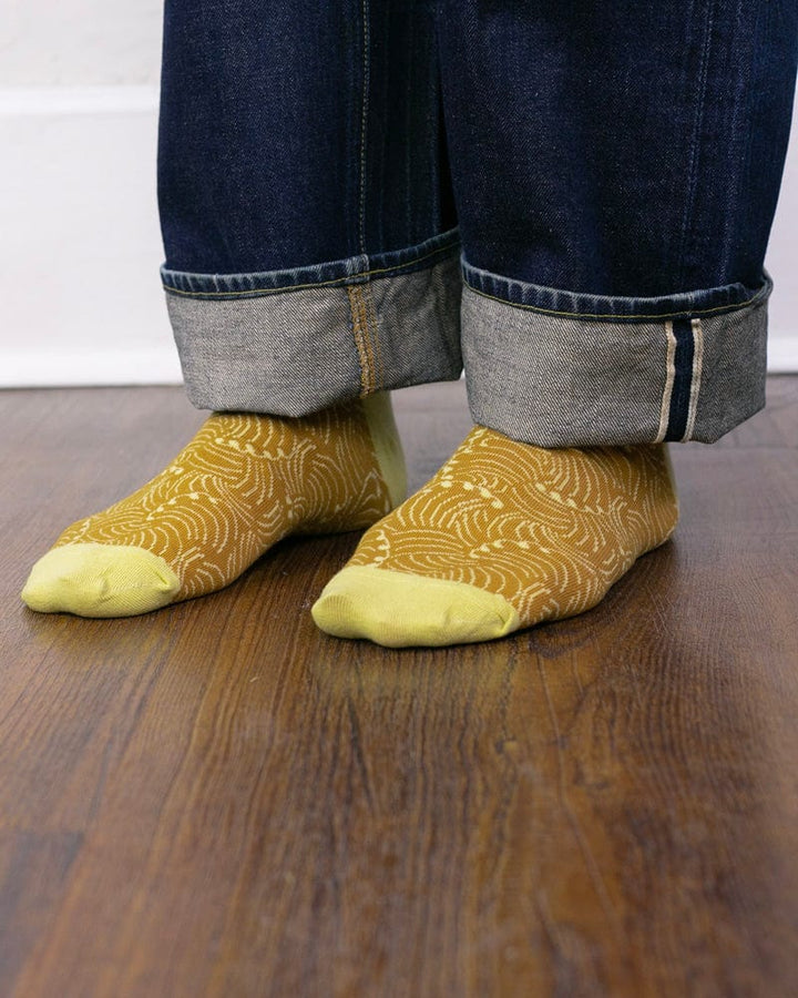 Kiriko Original Socks, Nami, Mustard and Custard Yellow