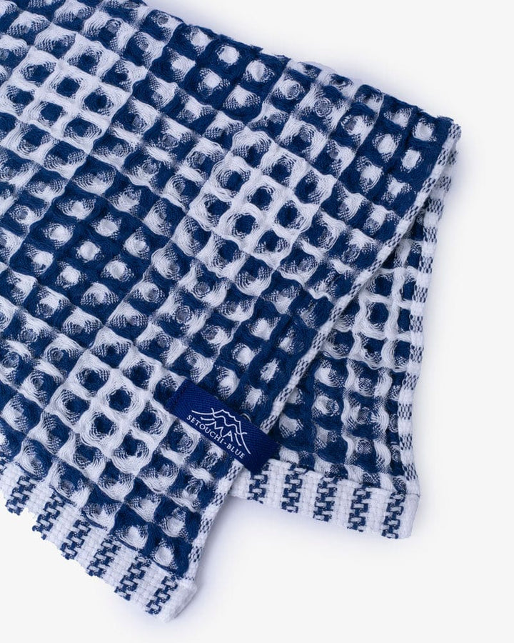 Maple & Moon Kitchen Towel, Waffle Weave, Navy and White