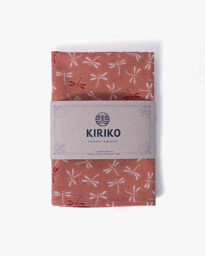 Kiriko Original Pocket Square, Coral Tonbo