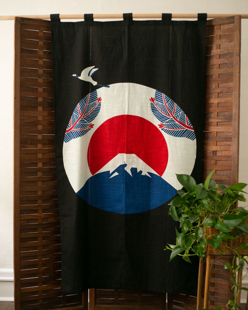 Noren, Mt. Fuji, Black – Kiriko Made
