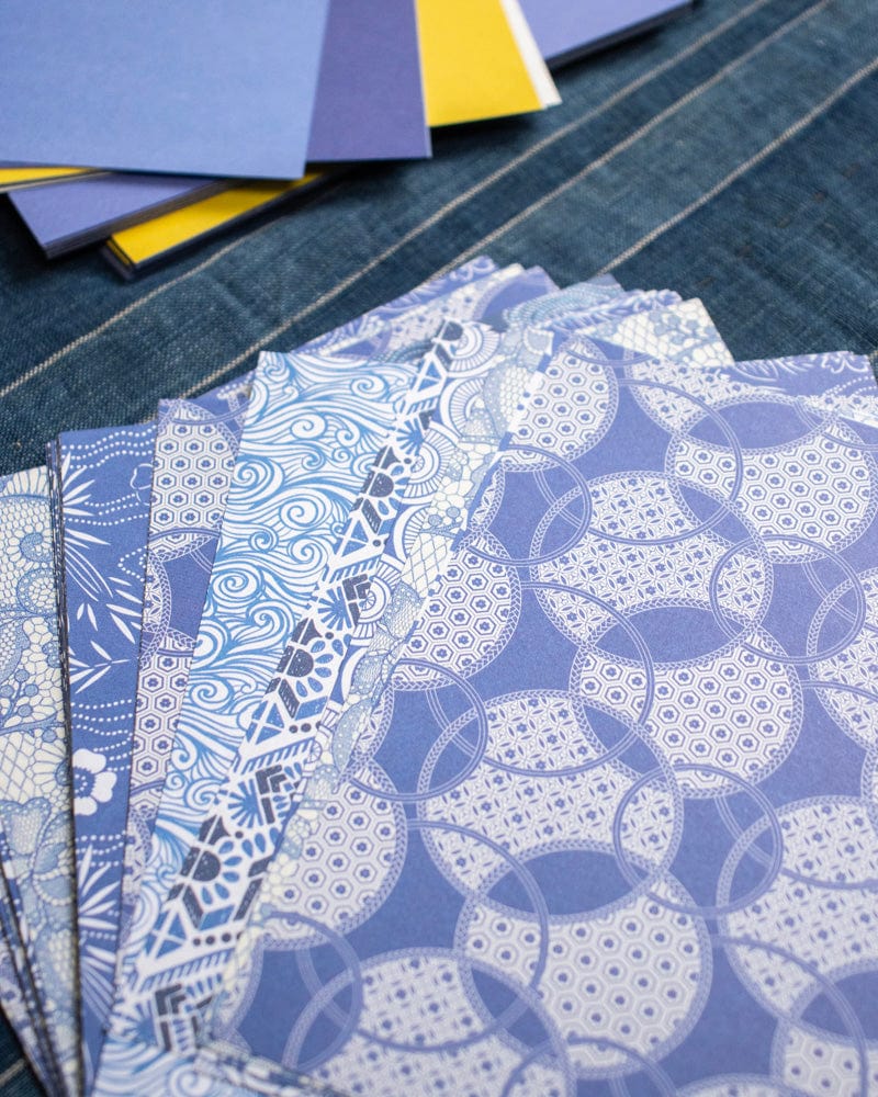 Japanese Origami Paper, Blue and White, 200 Sheets – Kiriko Made