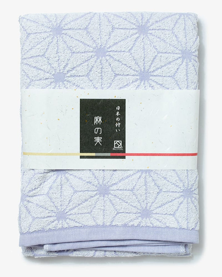 Fukuroya Bath Towel, Lavender Asanoha
