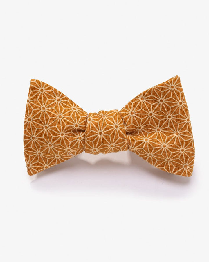 Kiriko Original Bow Tie, Orange Asanoha