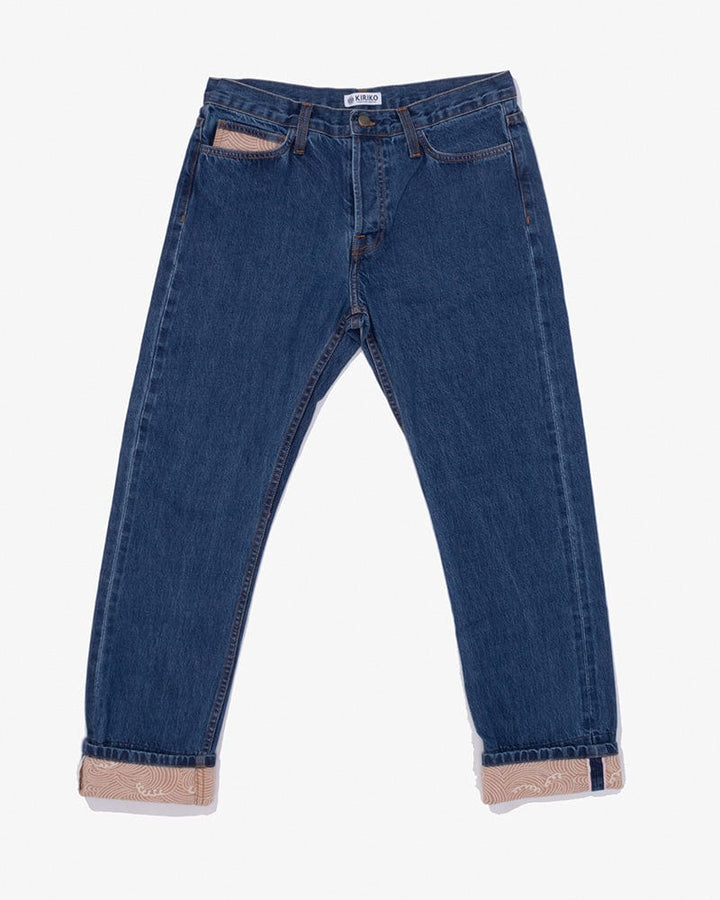 Kiriko Original Denim Jeans, US Made Premium Selvedge, Bleached, Nami