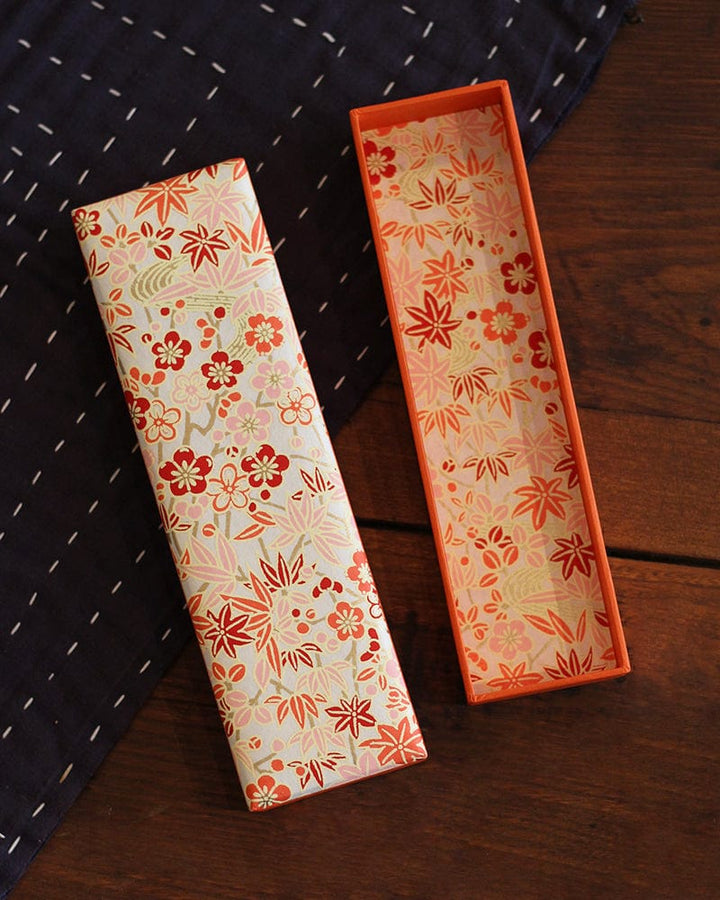 Shogado Pencil Box, Classic Series, Plum Blossom and Maple