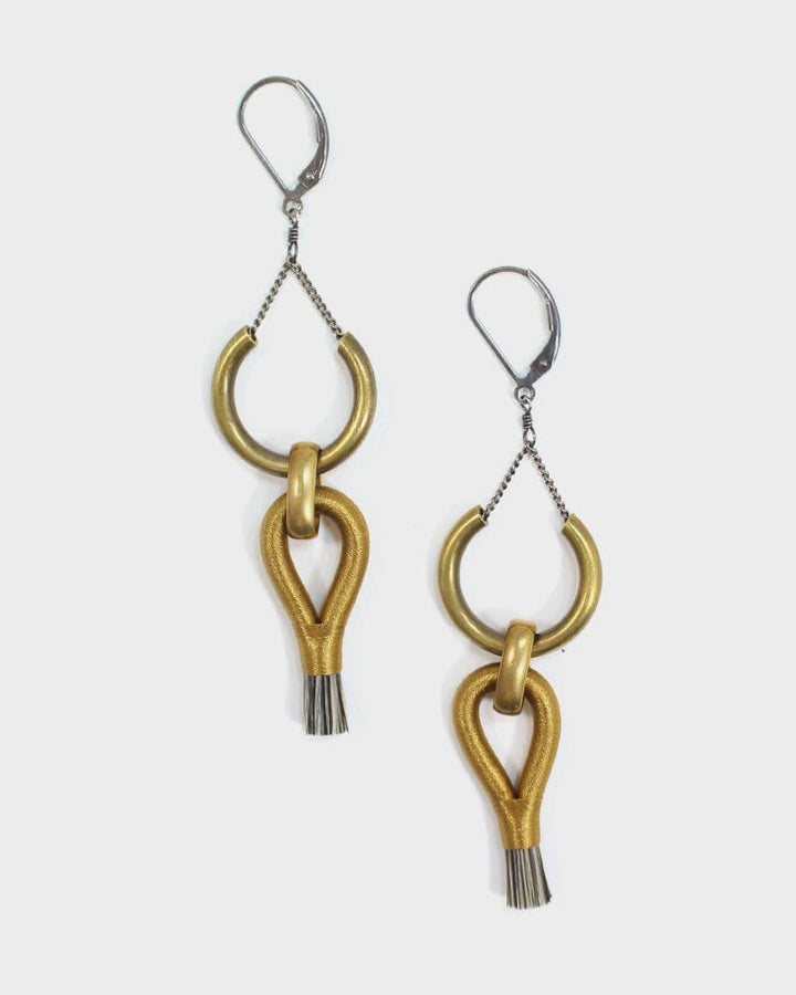 Boet Earrings, Lux, Gold and Grey