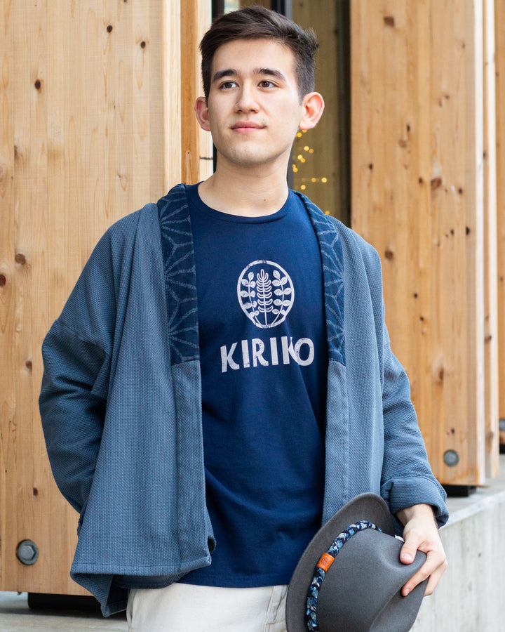 Kiriko Original Tee, 6oz Cotton, Printed Logo, Custom-Dyed, Kachi-Iro