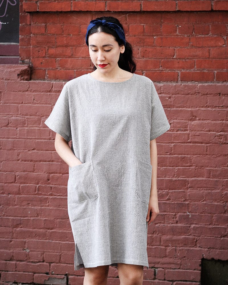 ToK Pocket Dress, Oversized, Grey Shima ToK Pocket Dress, Oversized, Grey Shima