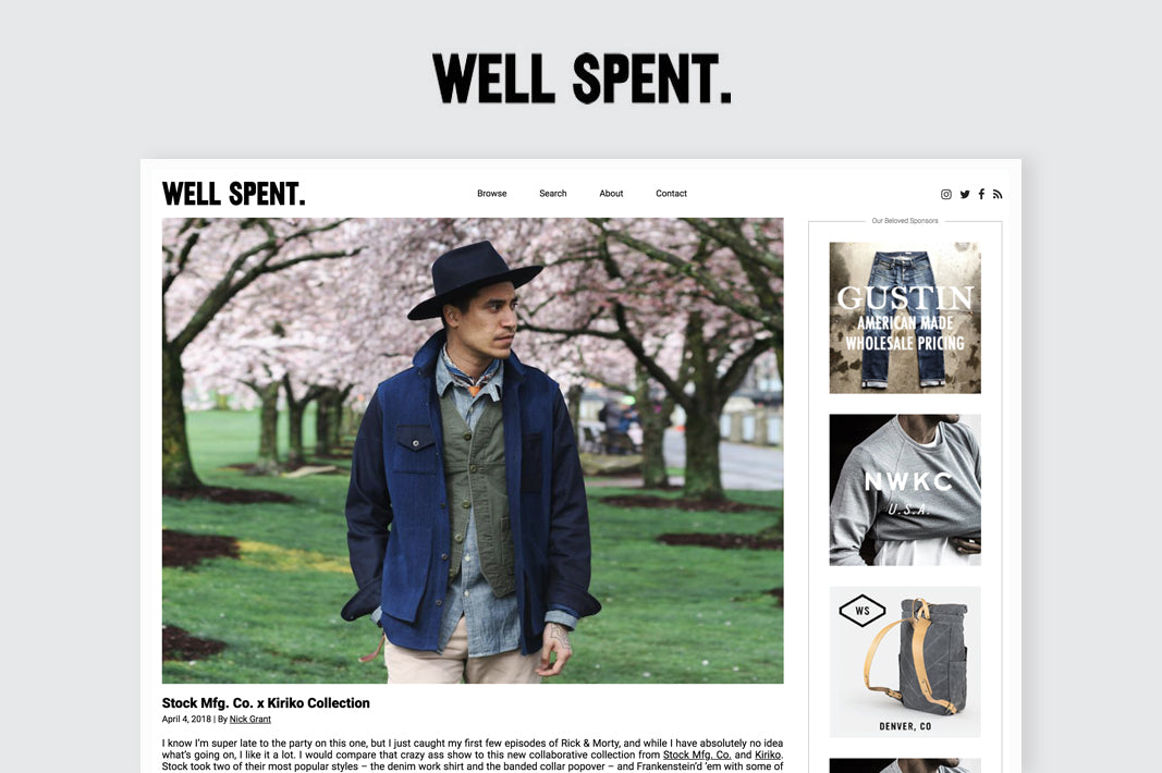 WELL SPENT: Stock Mfg. Co. x Kiriko Made