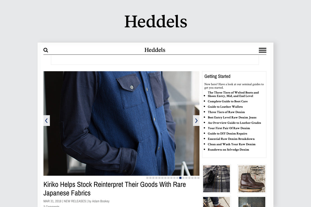 Heddels: Kiriko x Stock Mfg. Co. Collaboration