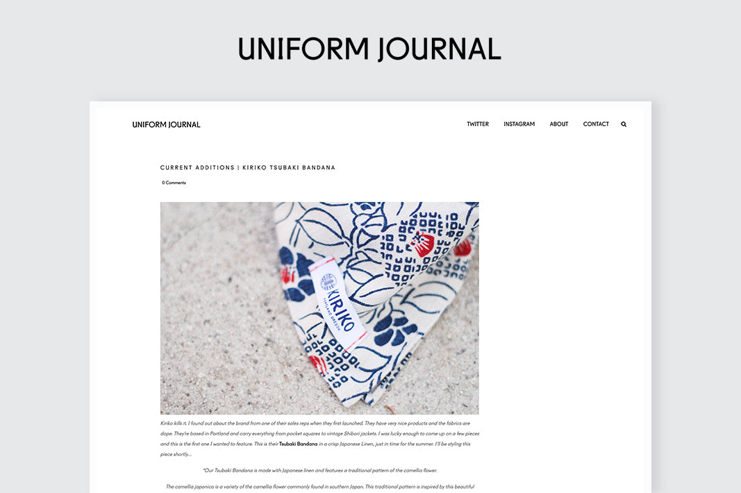 Uniform Journal - Tsubaki Bandana