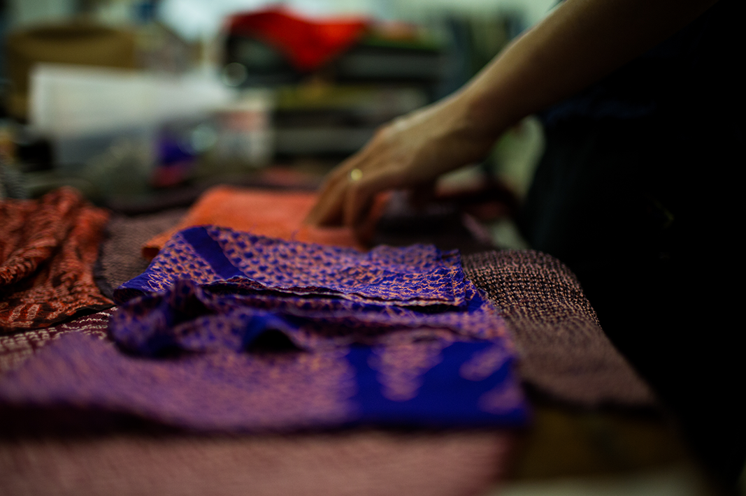 Behind the Scenes : Making Patched Infinity Scarves