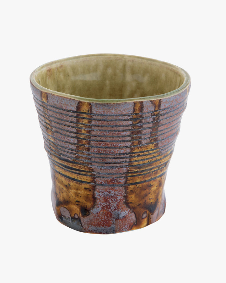 Cup, Bisque, Uwabami Striped Rust