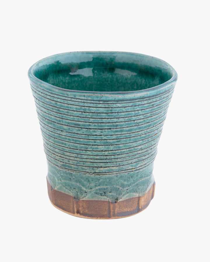 Cup, Bisque, Uwabami Striped Teal