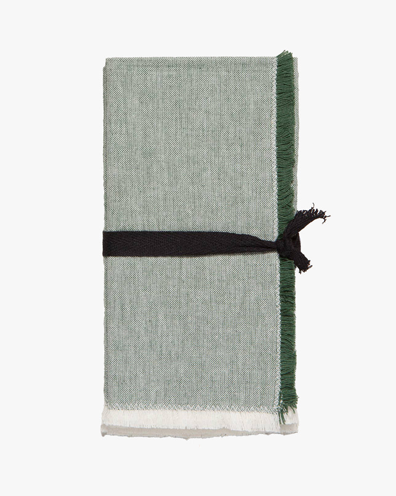 Danica Heirloom, Jade Green Chambray Napkins, Set of 4