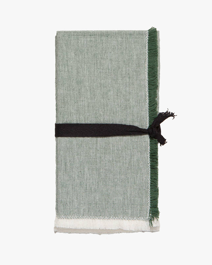 Danica Heirloom, Jade Green Chambray Napkins, Set of 4