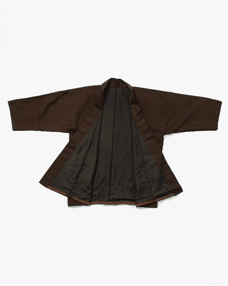 Kiriko Custom, Altered Kimono Jacket, Brown and Dark Brown Interior