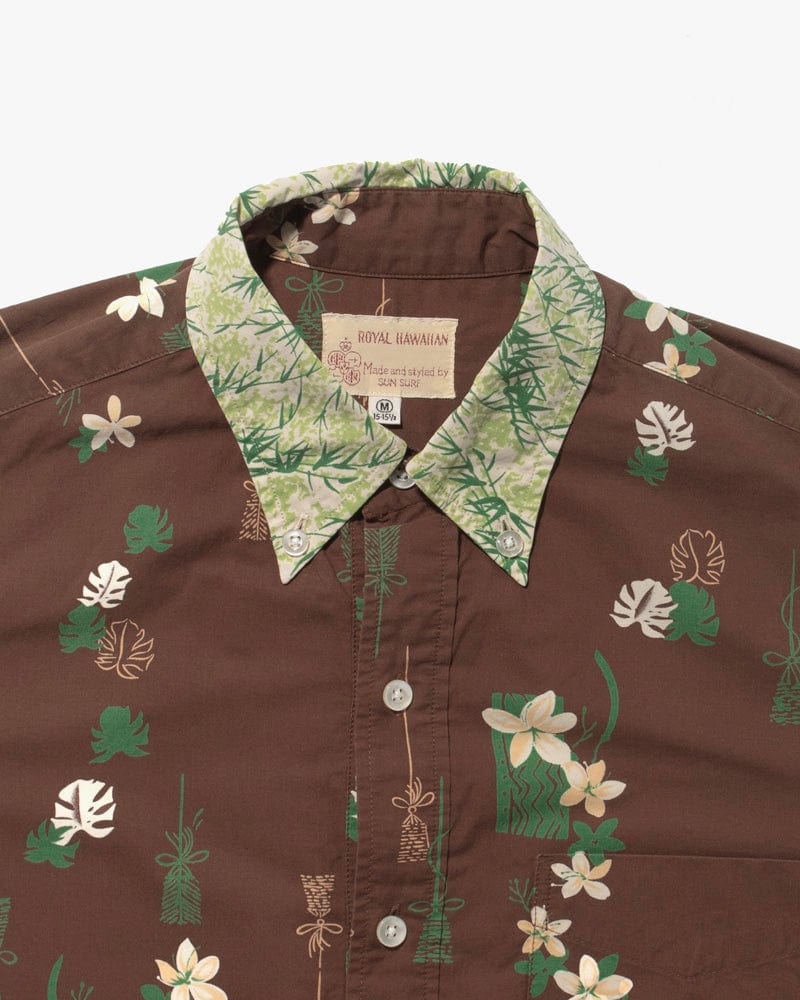 Japanese Repro Shirt, Aloha Short Sleeve, Royal Hawaiian - Sun Surf Brand, Flora - M