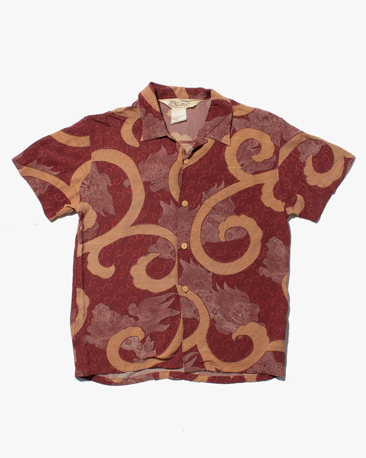 Japanese Repro Shirt, Aloha Short Sleeve, Hinahina Brand, Karakusa - S