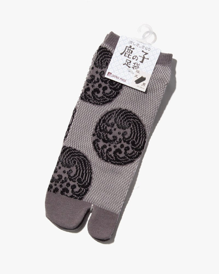 Tabi Socks, Ankle, Kanoko Mesh, Gray Ocean (M/L)