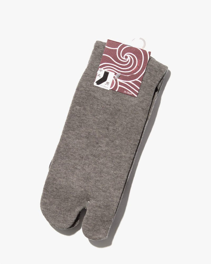 Tabi Socks, Crew, Gray with Black Stripes (M/L)