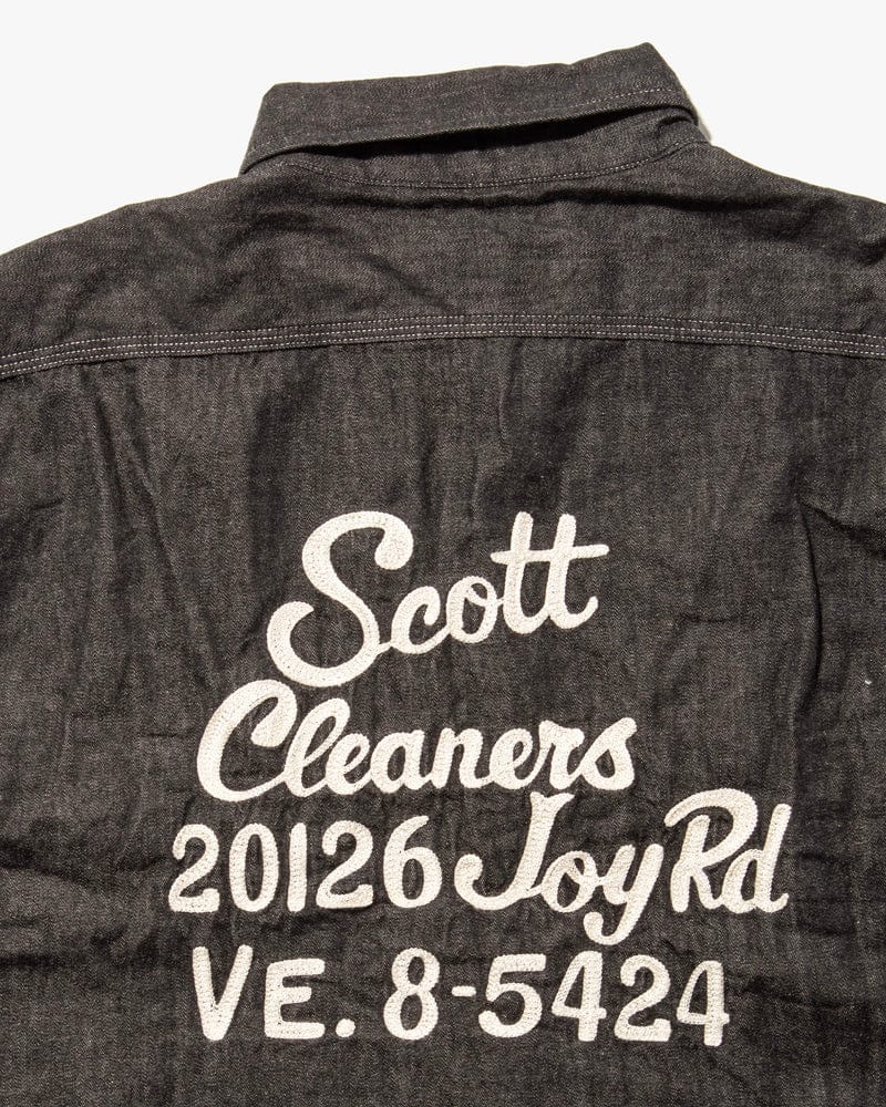 Japanese Repro Shirt, Long Sleeve, Sugar Cane Brand, "George" Vintage Chambray Workwear - XL