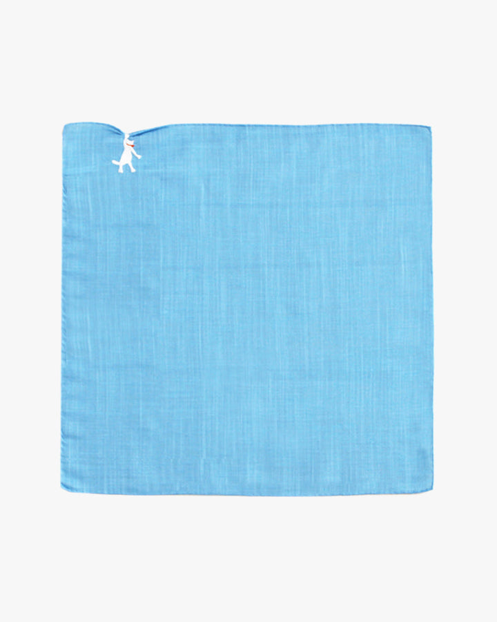 Japanese Handkerchief, Hikkomi, Blue with White Cat