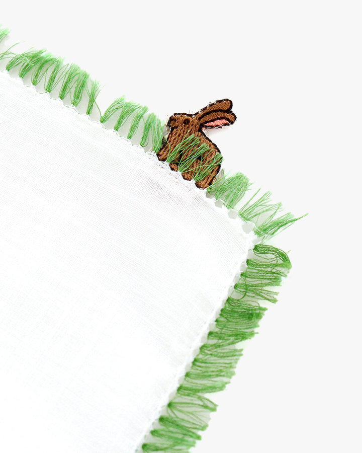 Japanese Handkerchief, Fringed, Brown Bunny