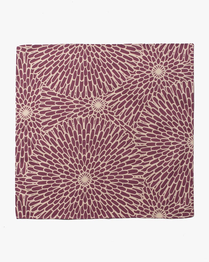 Modern Furoshiki, Musubi, Reversible, Chrysanthemum Soft Purple and Blue, 19 x 19