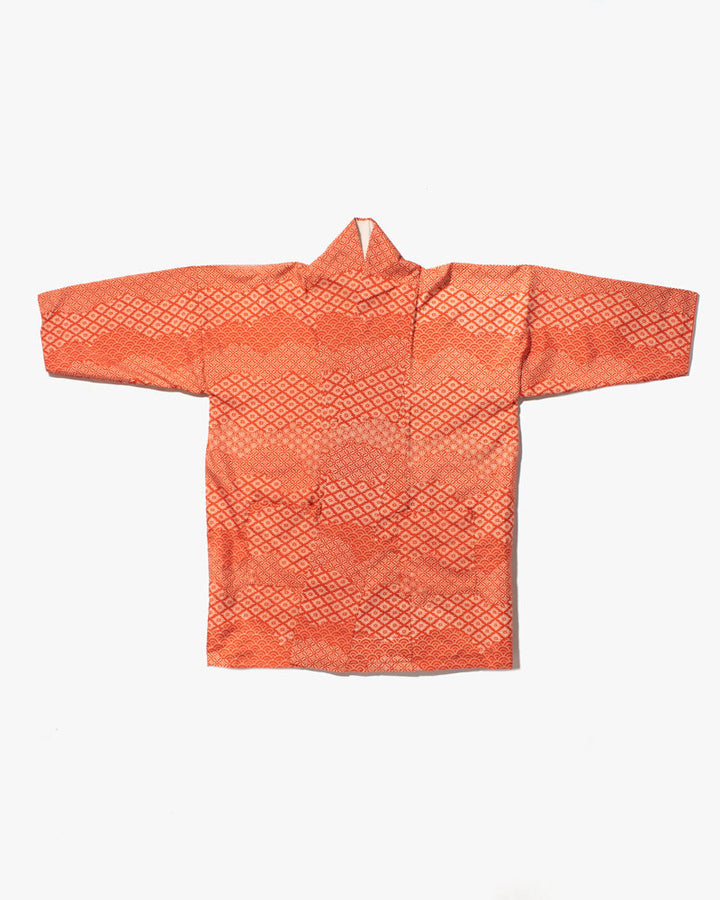 Kiriko Custom, Altered Kimono Jacket, Coral Multi Pattern