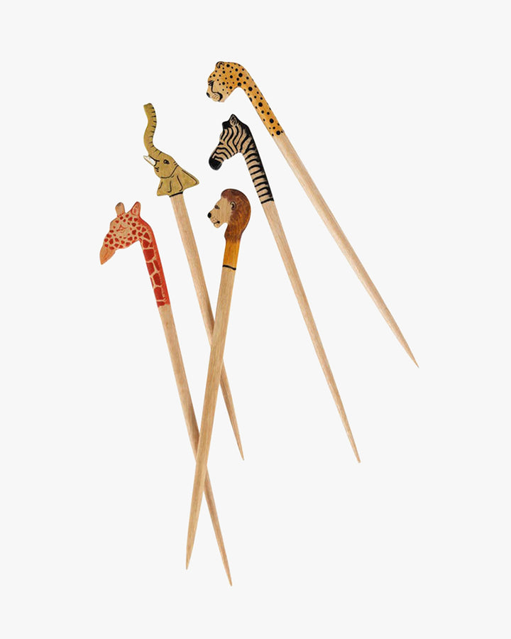 Ten Thousand Villages, Party Animal Stir Sticks, Set of 5