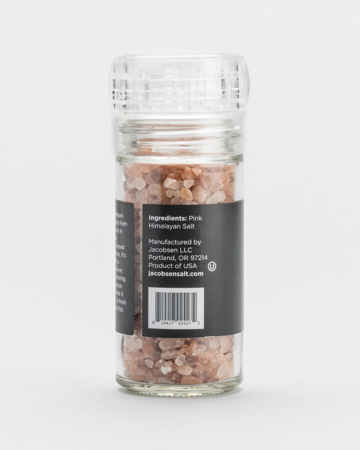 Jacobsen Salt, Pink Himalayan Salt Grinder, Glass Grinder