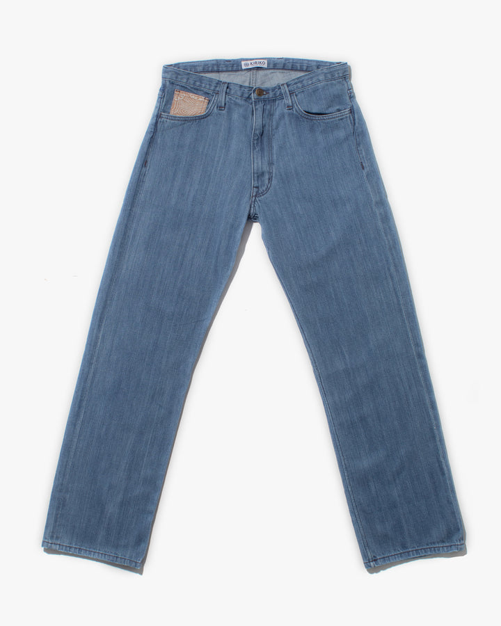 Kiriko Original Easy Fit Denim, US Made 11 oz. Lightweight Broken Twill - Bleach Wash