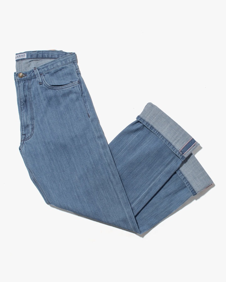 Kiriko Original Easy Fit Denim, US Made 11 oz. Lightweight Broken Twill - Bleach Wash