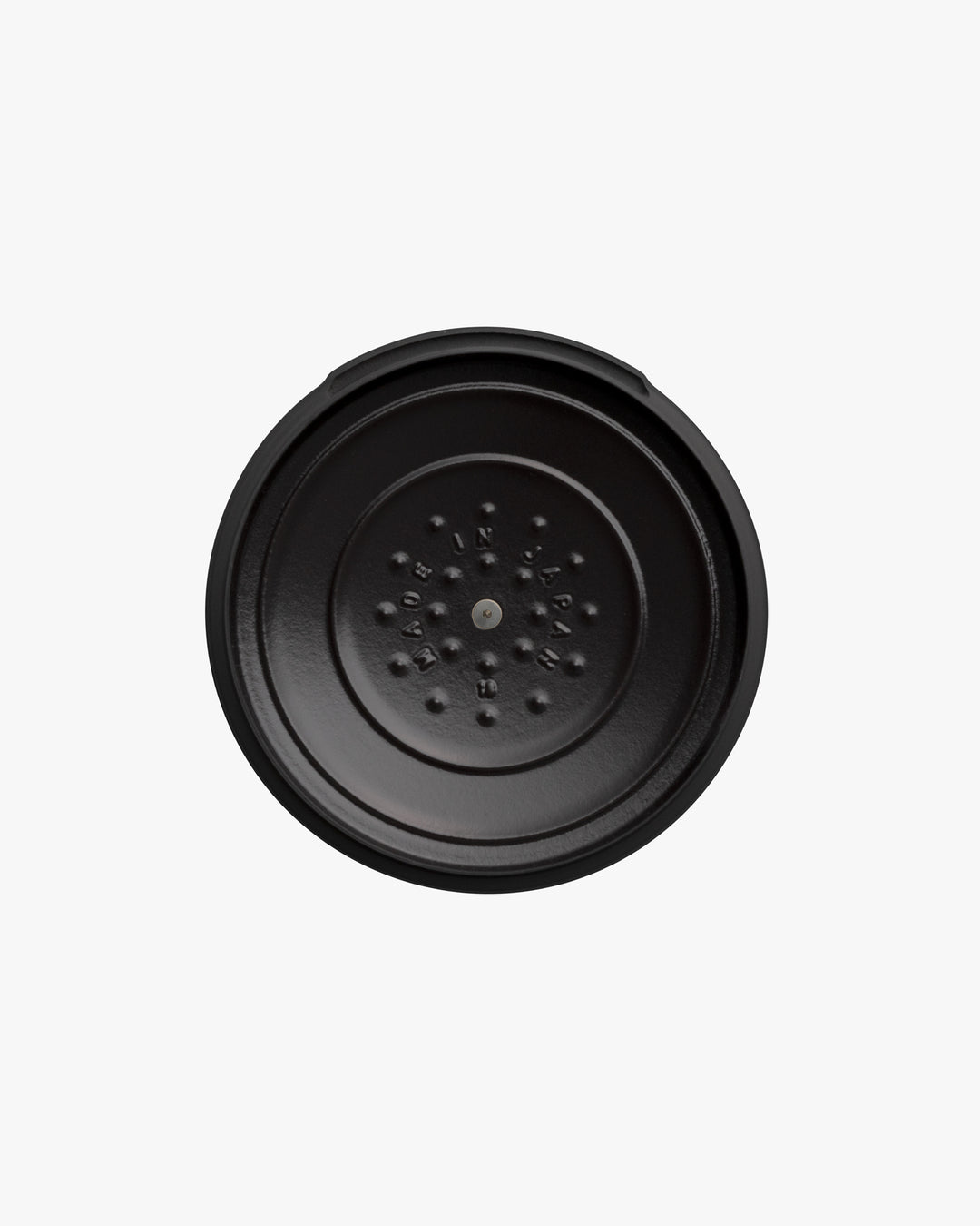 Oven Pot 2.0, Vermicular, Round Knob Lid &amp; Lid Stand, Matte Black, 18cm